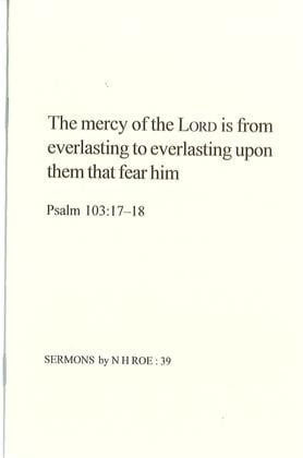 The Mercy of the LORD is from Everlasting