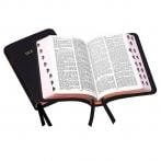 KJV Royal Ruby Bible, Black Calfskin with Thumb Index