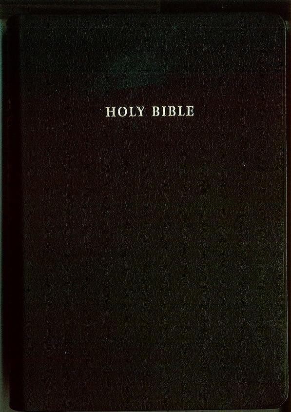 KJV Emerald Text Bible, Black French Morocco Leather