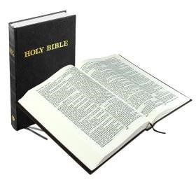 KJV Comfort Text Bible, brown or black hardback