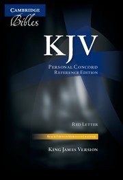 KJV Personal Concord Reference Bible, Black French Morocco Leather, Thumb Index