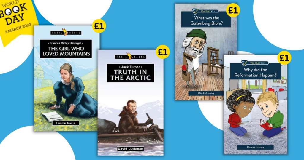4 book covers with a £1 sticker on