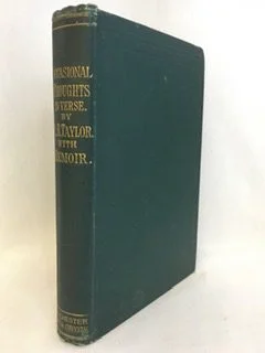 Occasional Thoughts in Verse with Memoir